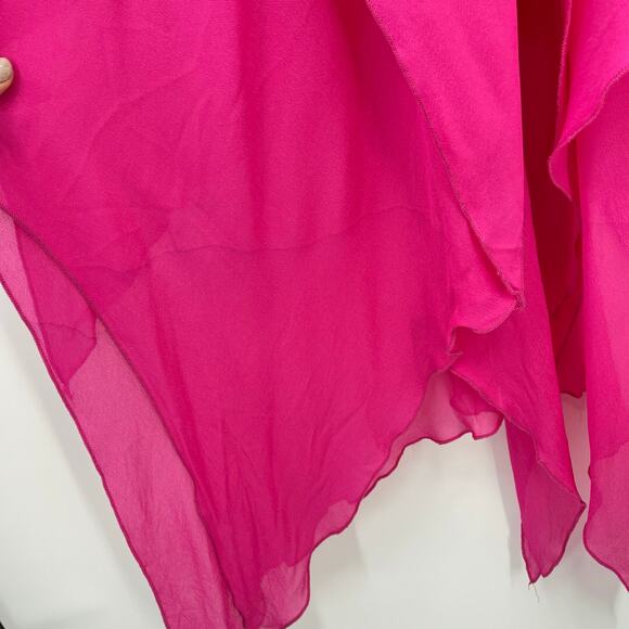 Lovers and Friends | Shelby Asymmetric Dress in Pink Handkerchief Hem Rosette S - Picture 10 of 16